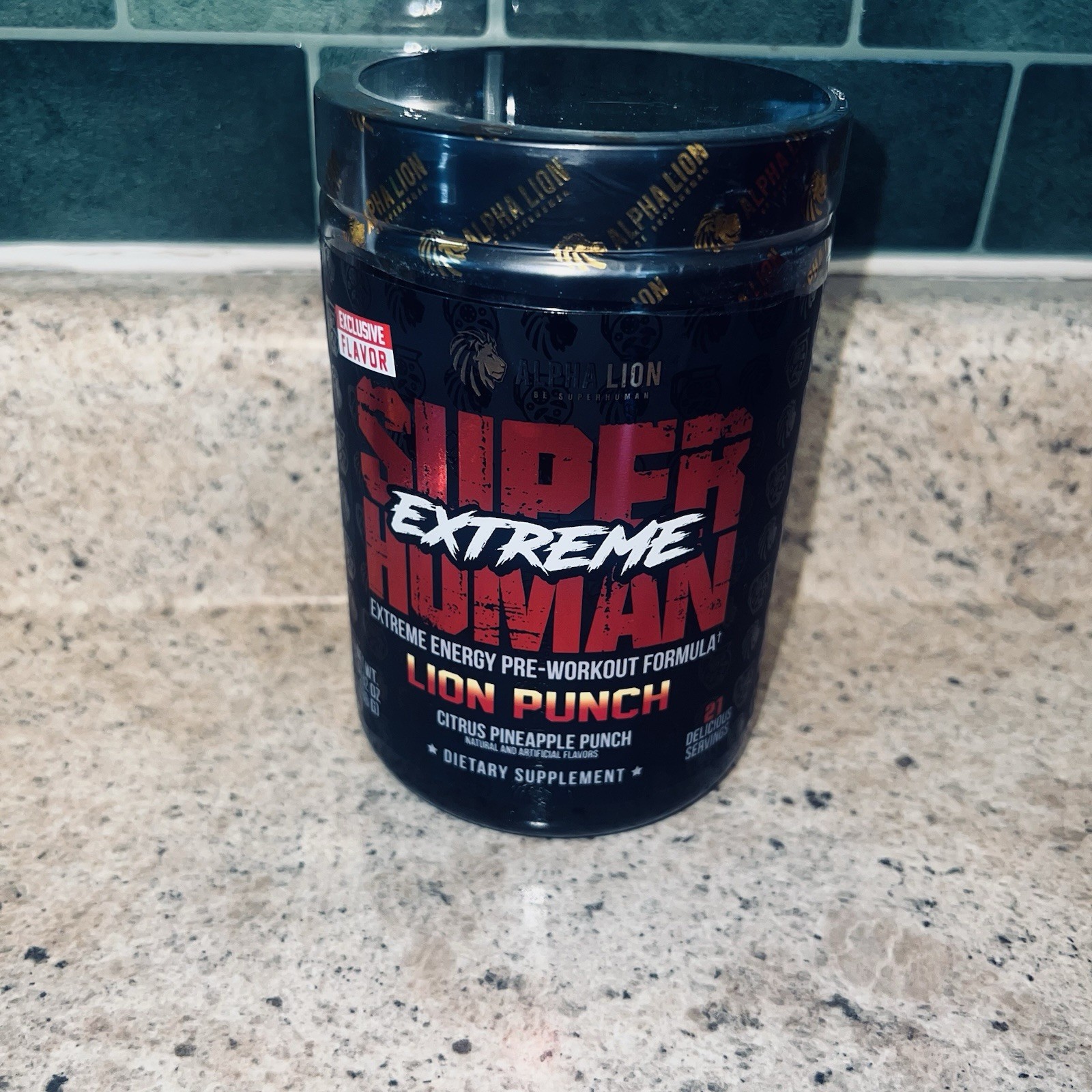 Alpha Lion Superhuman Extreme Pre-Workout . Lion Punch. 21 Servings.