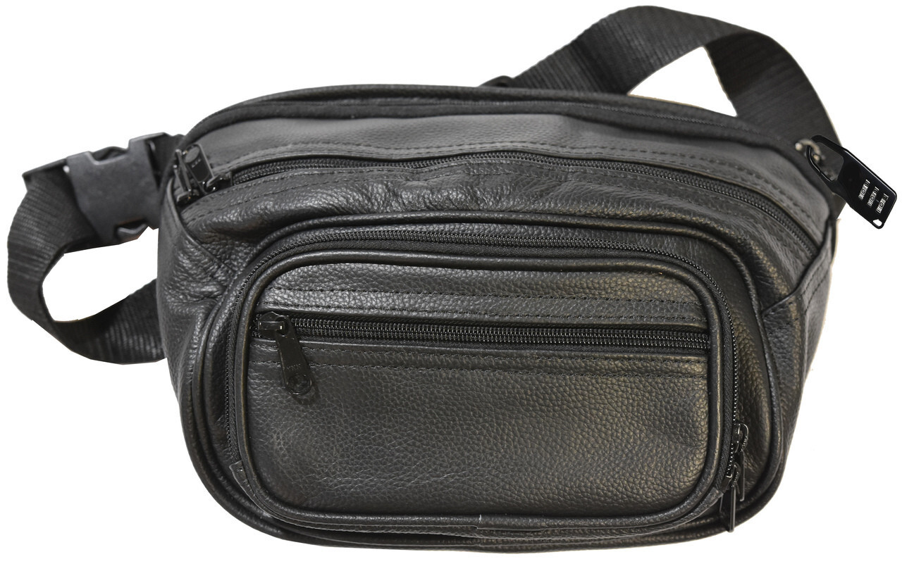 Garrison Grip CCW 4  Compartment Leather Locking Fanny Pack for Small Guns.