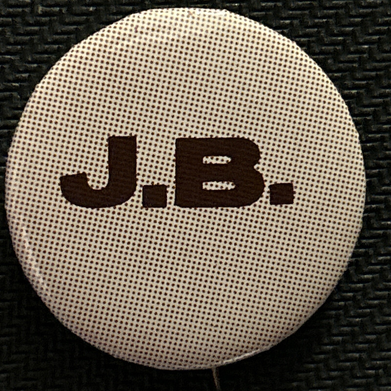 J. B.  (Jerry Brown)  1 1/4” pinback button pin