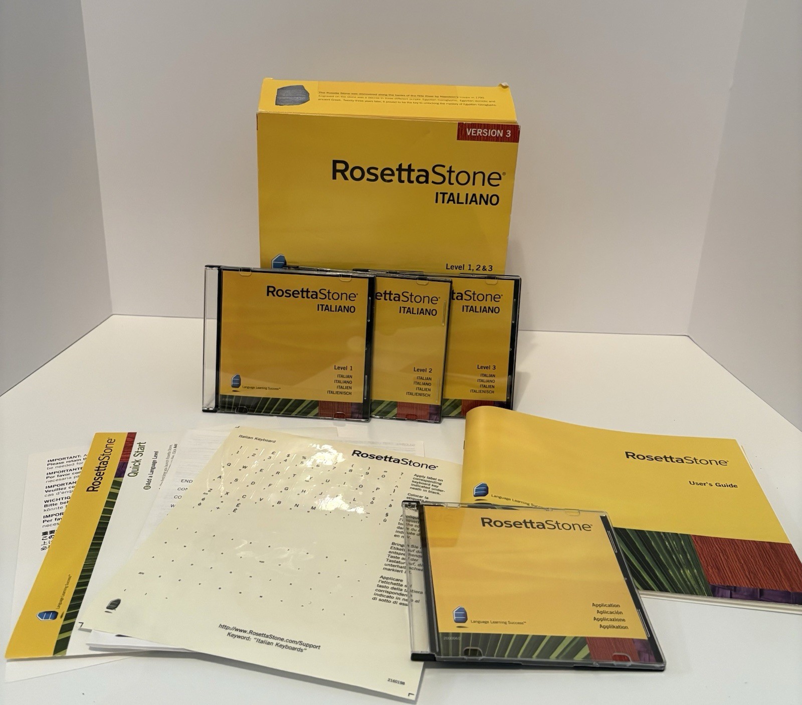 Rosetta Stone, Italian, Level 1-3, Version 3, WIN/MAC CD-ROM, Personal Edition
