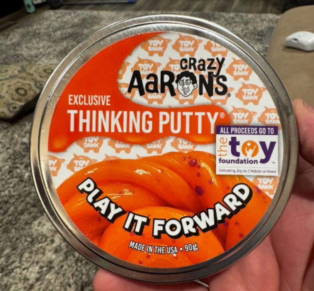 Rare Retired Aaron’s Crazy Thinking Putty – Play It Forward – Limited Edition