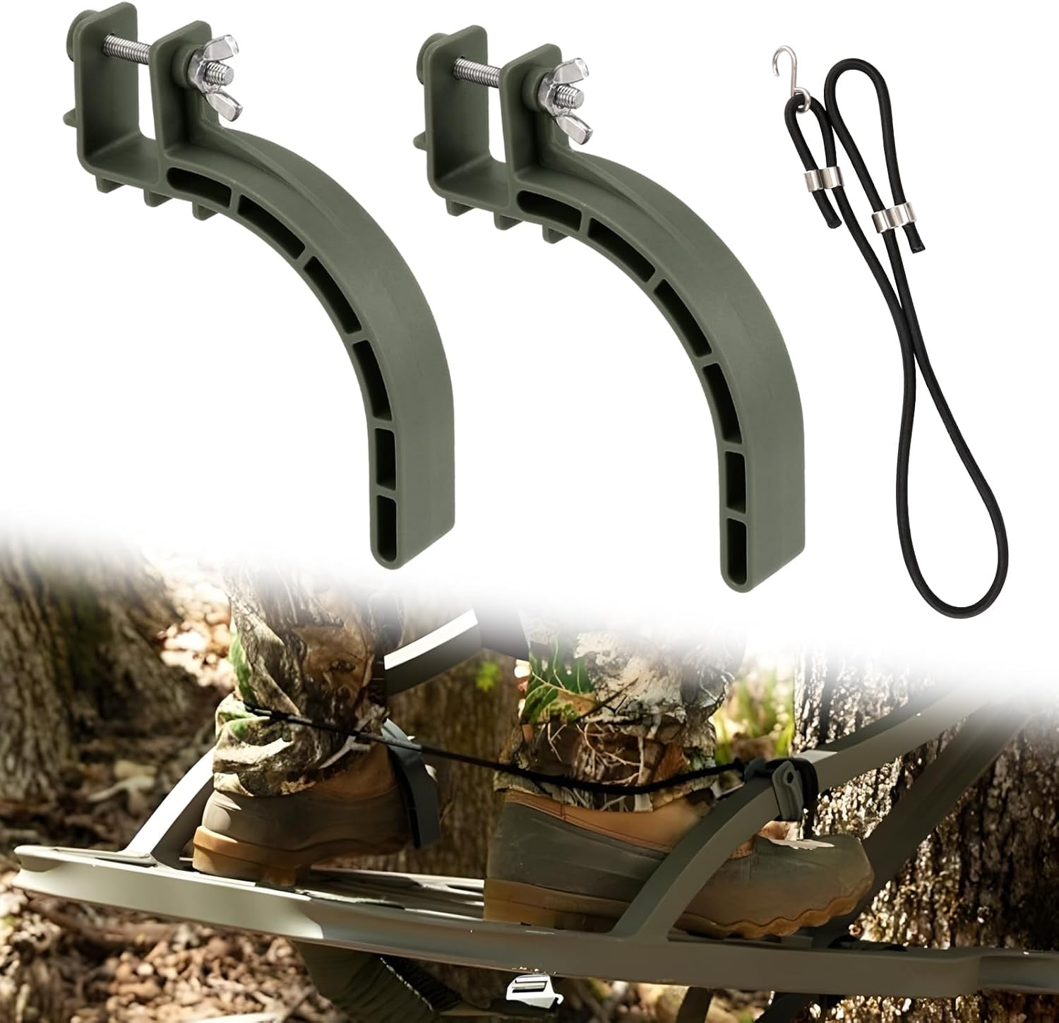 Climbing Stand Accessories,Tree Stand Accessories,Climb Stirrups with Elastic Ro