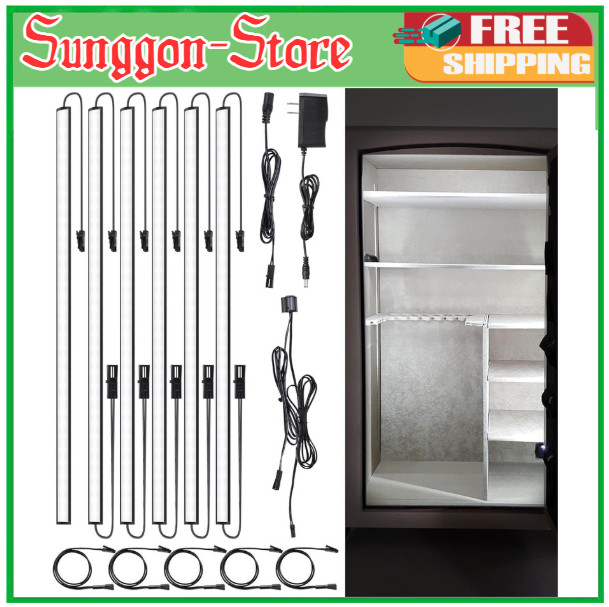 Gun Safe Light Kit - Door Activated Safe Lights, 6 PCS X 12 Inch Slim LED Light