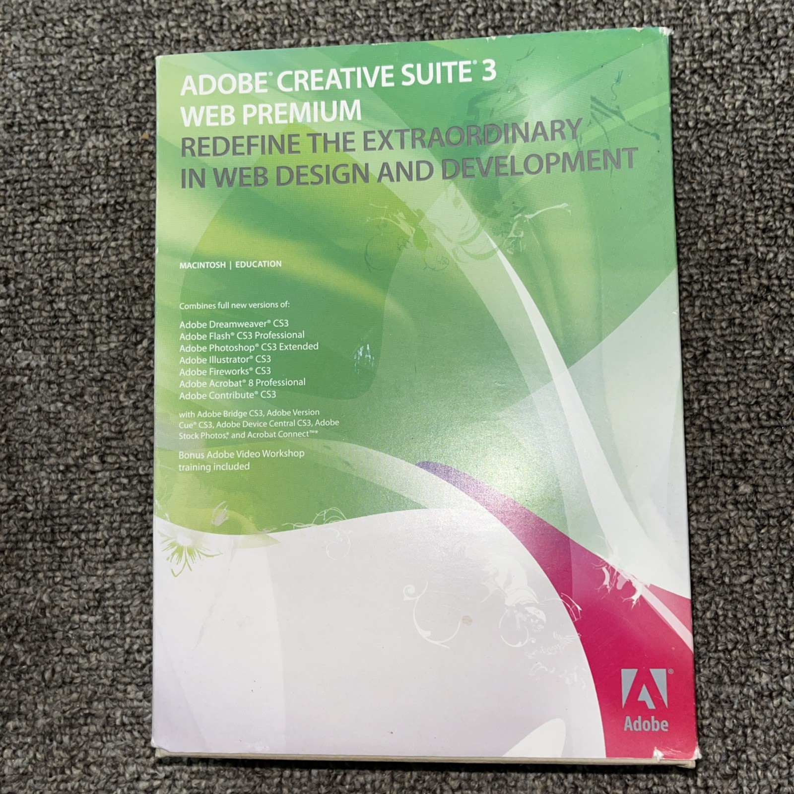 Adobe Creative Suite 3 CS3 Web Premium for Windows DVD install w/Serial Numbers