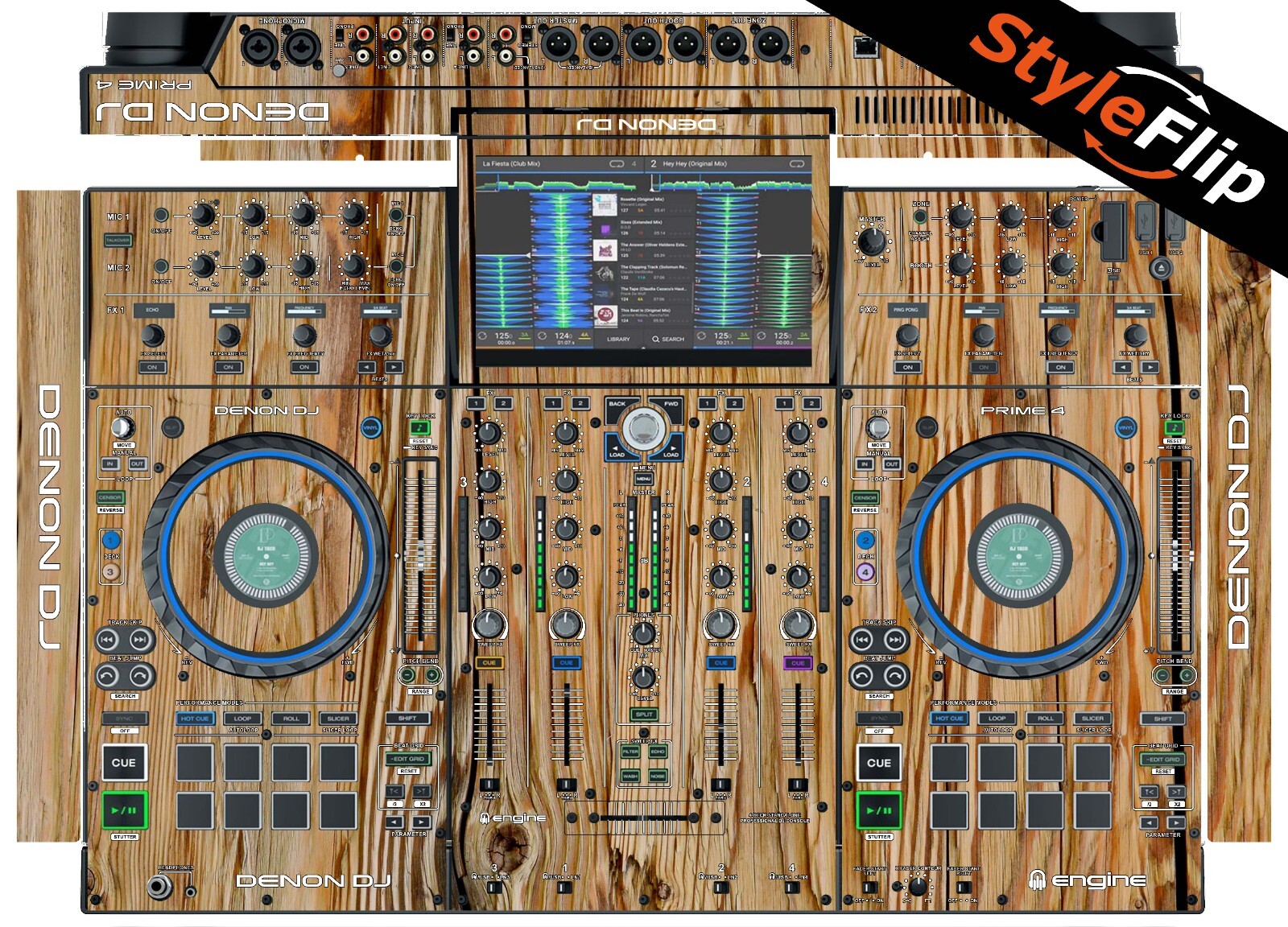 Denon Prime 4 Skin | Wood 4 | Protective Decal | StyleFlip Skins