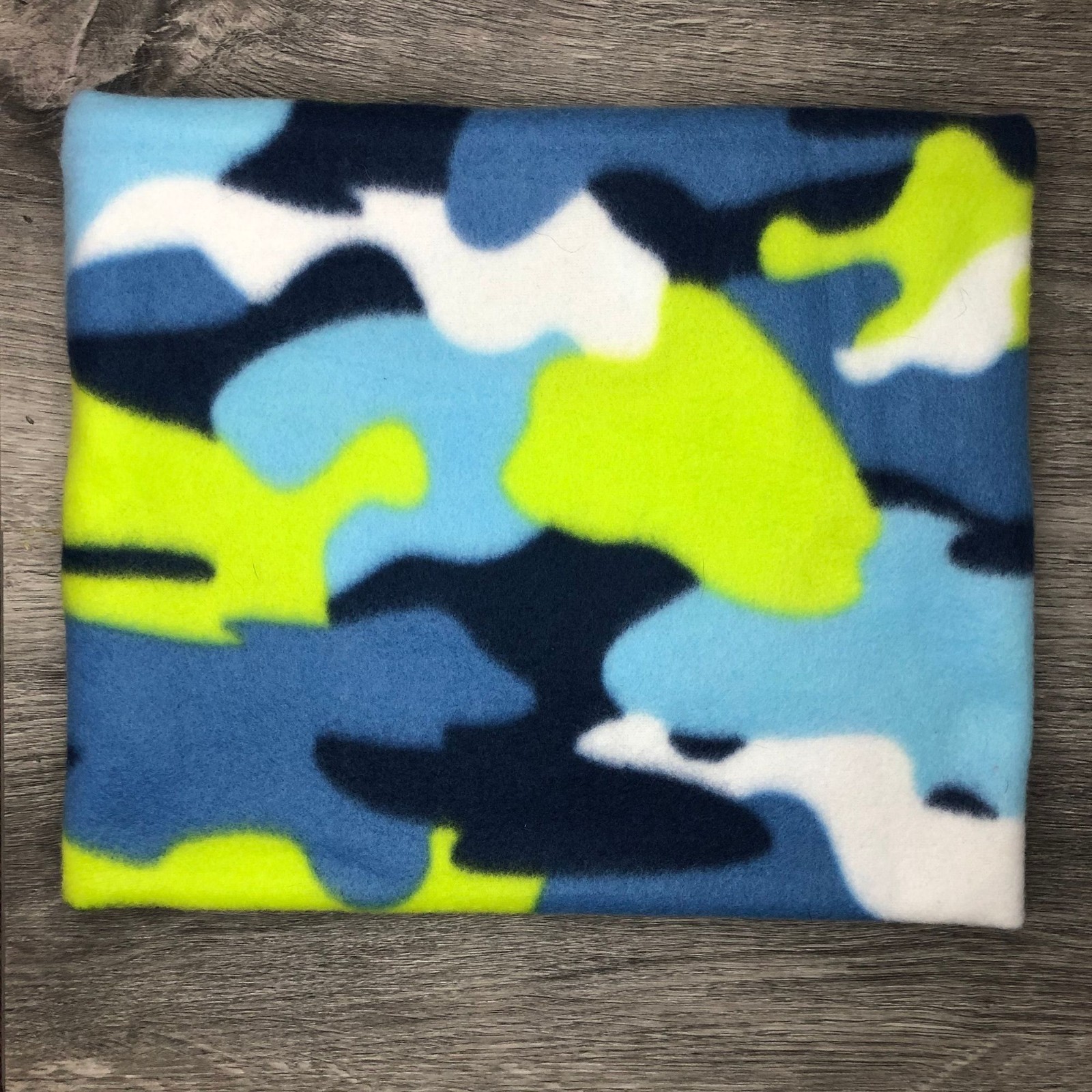 Blue Camo Fleece Neck Gaiter: Winter Scarf Warmer camoflage