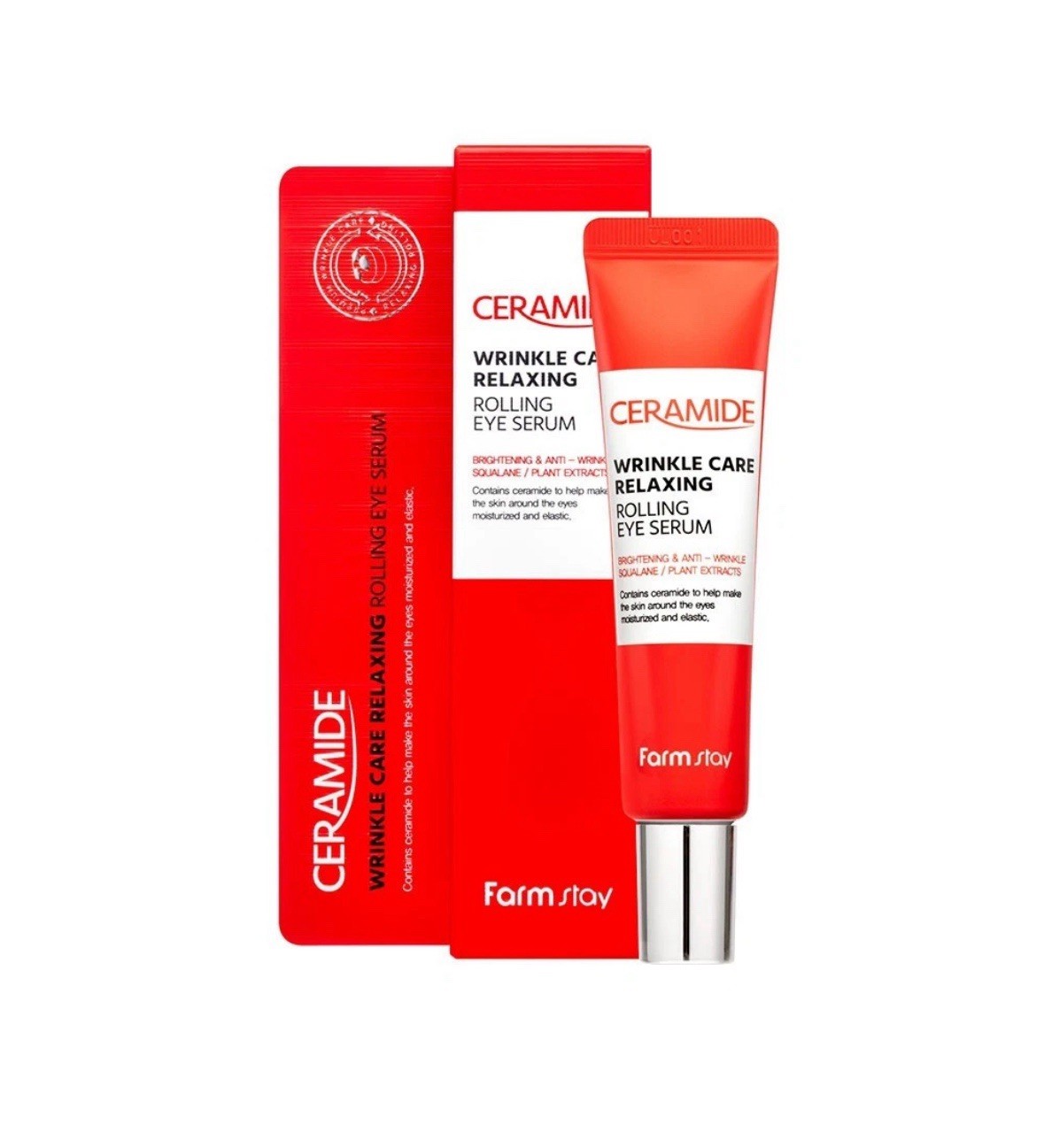 Farmstay Ceramide Wrinkle Care Relaxing Rolling Eye Serum 0.84 fl oz NEW Exp2024