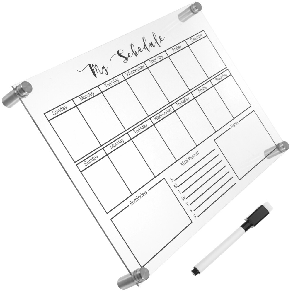 Weekly Planner Board Acrylic Office Magnetic Whiteboard Desk