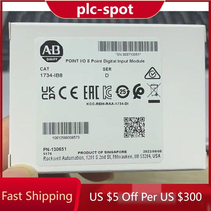 New Factory Sealed AB 1734-IB8 8 Point Digital Input Module 1734IB8 US Free Tax