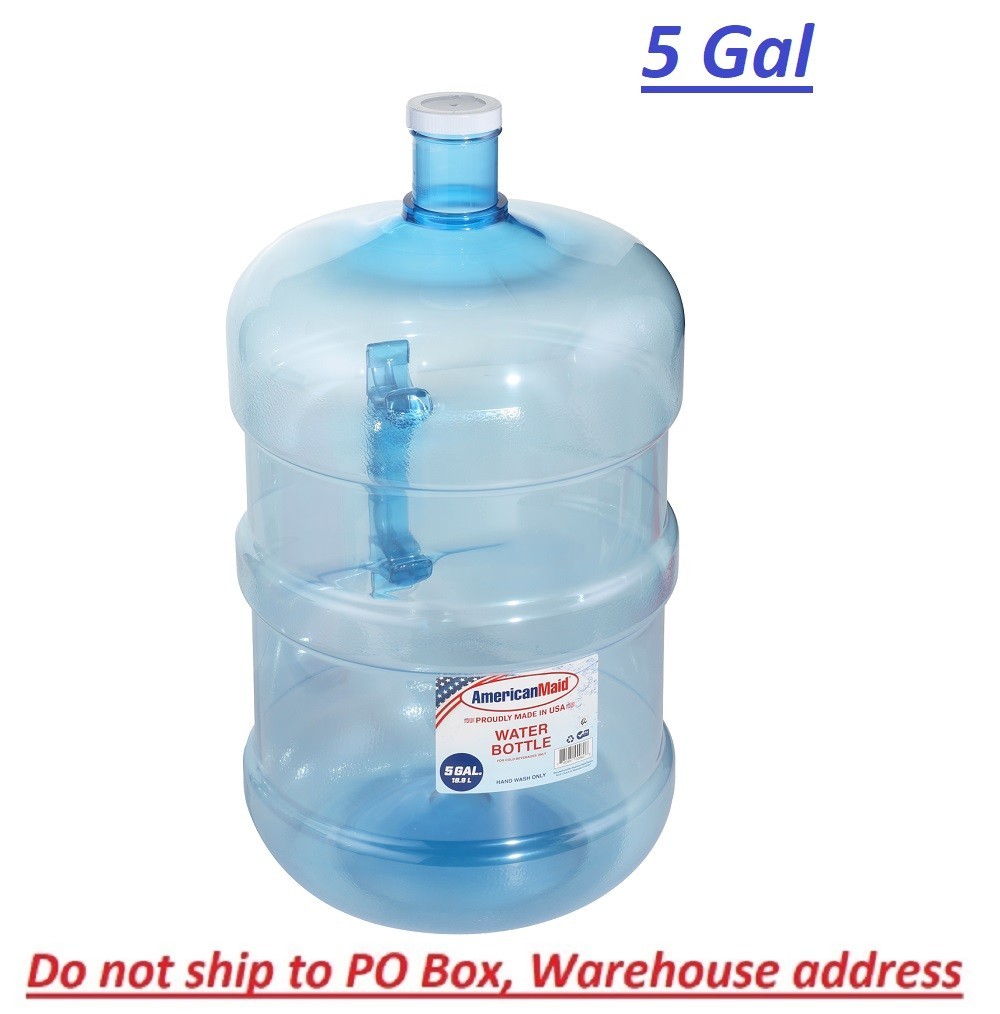 Large Reusable 5 Gallon Water Bottle Jug Container BPA Free Home Office Storage