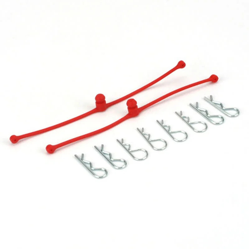 DUB2248 DuBro Body Klip Retainers, Red (2)