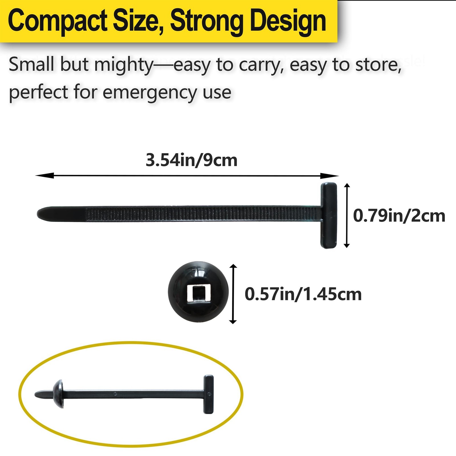 Heavy Duty Self-Locking Nylon Universal Cable Tie Buckle Kit, Push Mount Zip ...