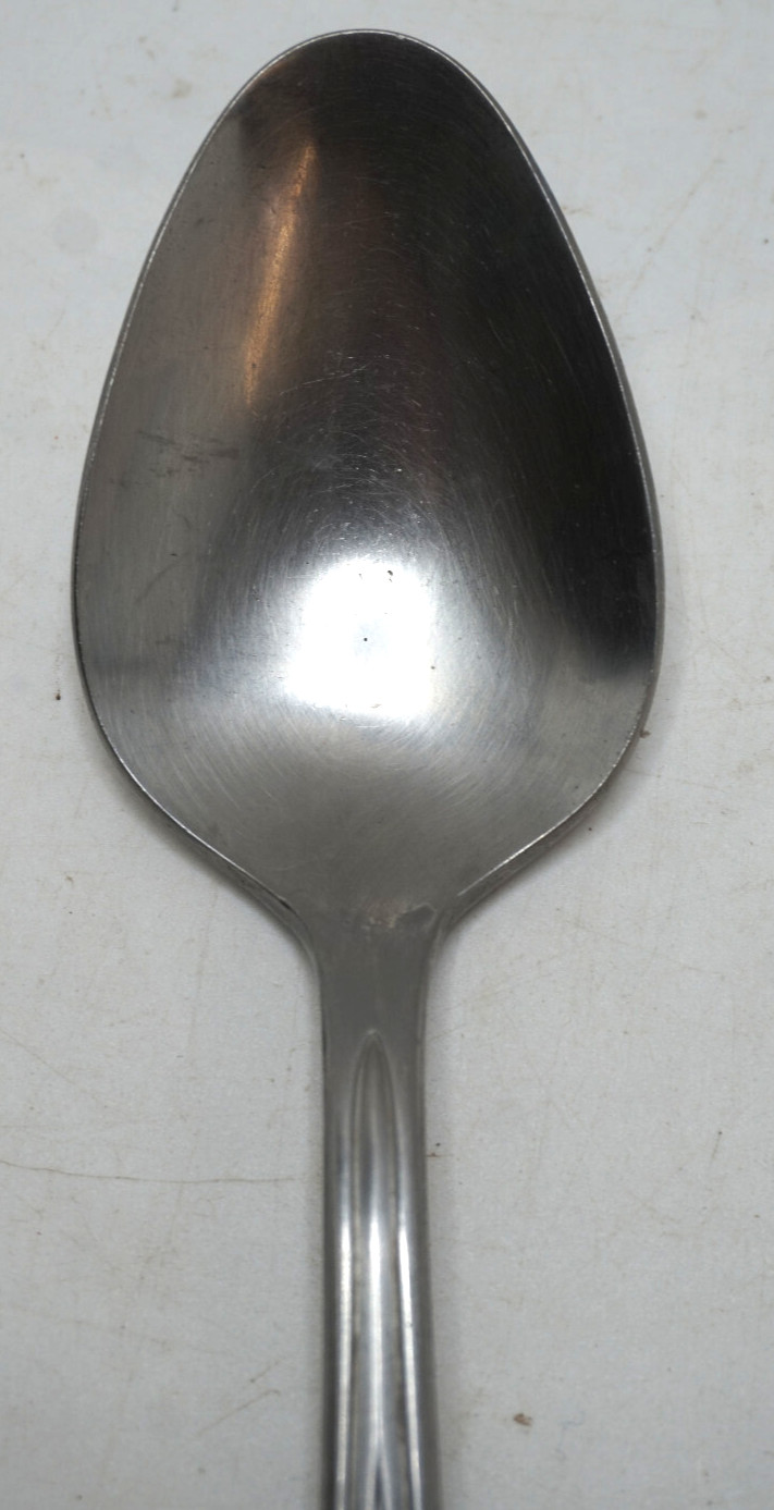 DANSK BASKETWEAVE SILVERPLATE FLATWARE SERVING SPOON SILVERWARE 9.25in JAPAN