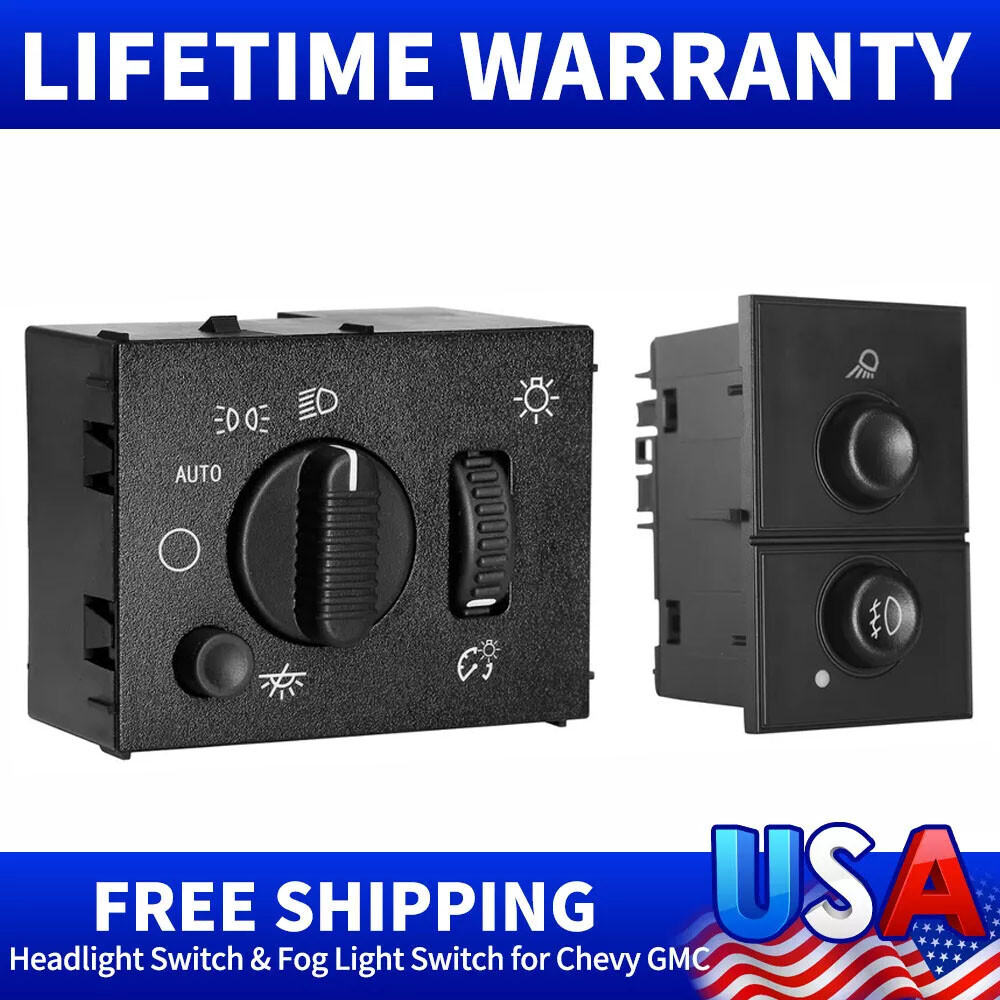 Headlight Switch & Fog Light Switch For 2003-2007 Chevy Silverado GMC Sierra