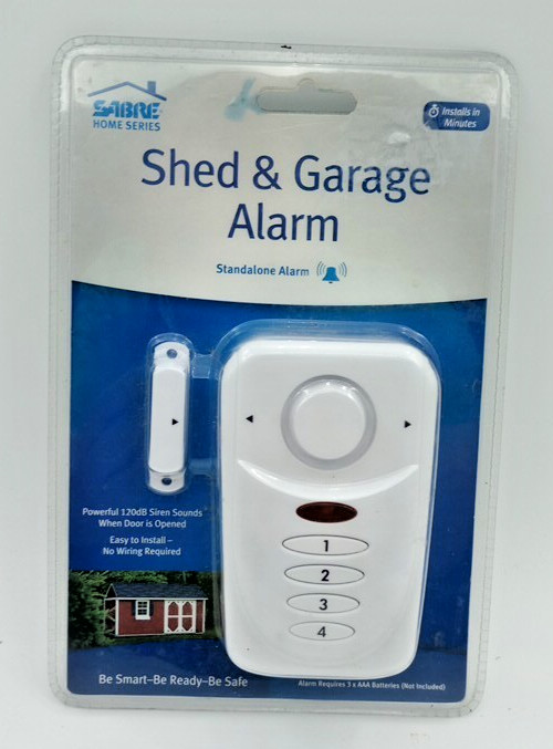 Sabre Shed & Garage Alarm with Exit/Entry Delays Standalone Alarm - Easy Install