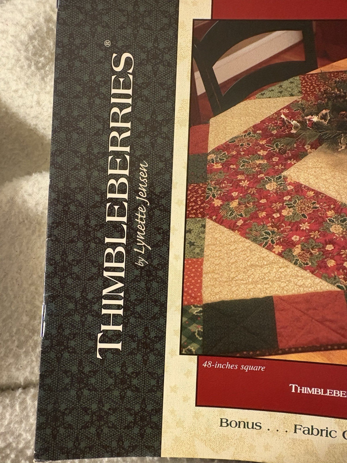 thimbleberries by lynette jensen 2006 Gather ‘Round tablecloth 48” Inches Square