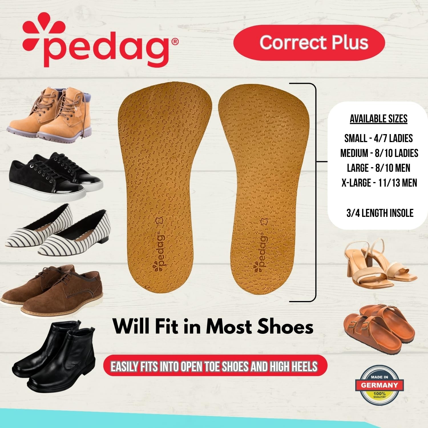 Correct Plus | German Handmade 3/4 Length Wedge for Oversupinators | Vegetabl...