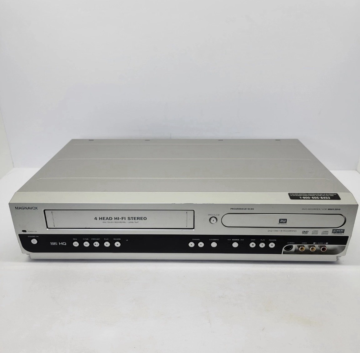 Magnavox MWR20V6 Combo Player DVD Recorder - Tested And Working - No Remote