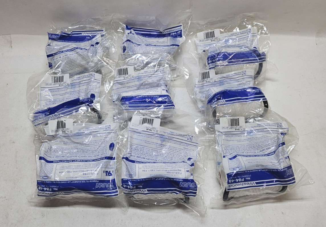 Westwood F84-30/4F0-IBG  Classic Yarn Filter Element w/gaskets (Lot of 9)
