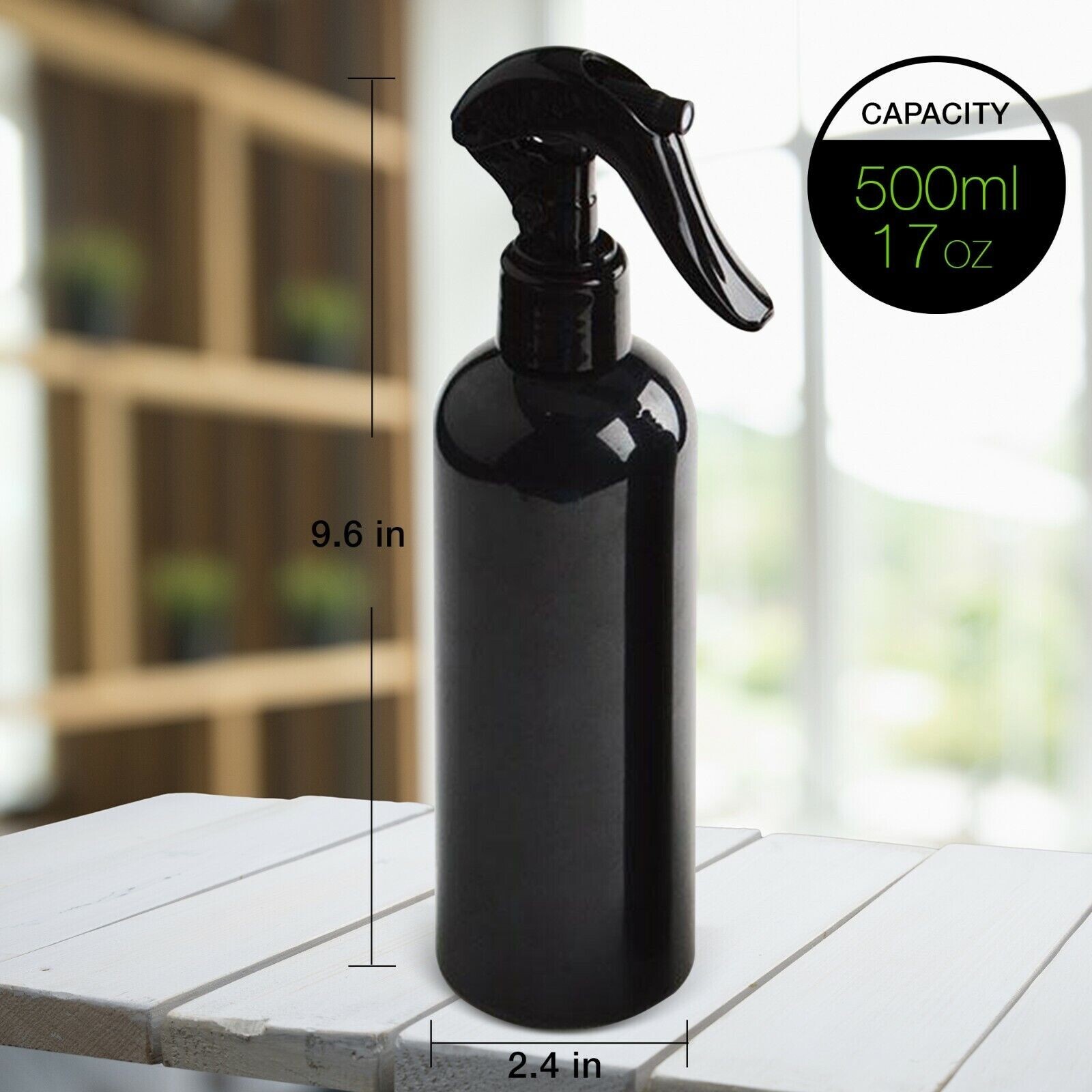 Plastic Spray Bottles, Empty Spraying Bottle(3Pack, 3 Colors,16 Oz)