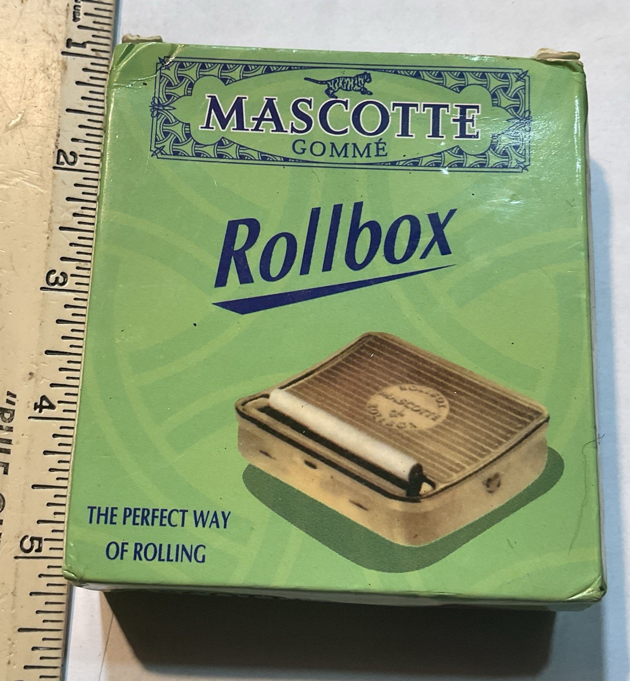 Original MASCOTTE GOMME Metal Roll Box Cigarette Rolling Machine Holland Made
