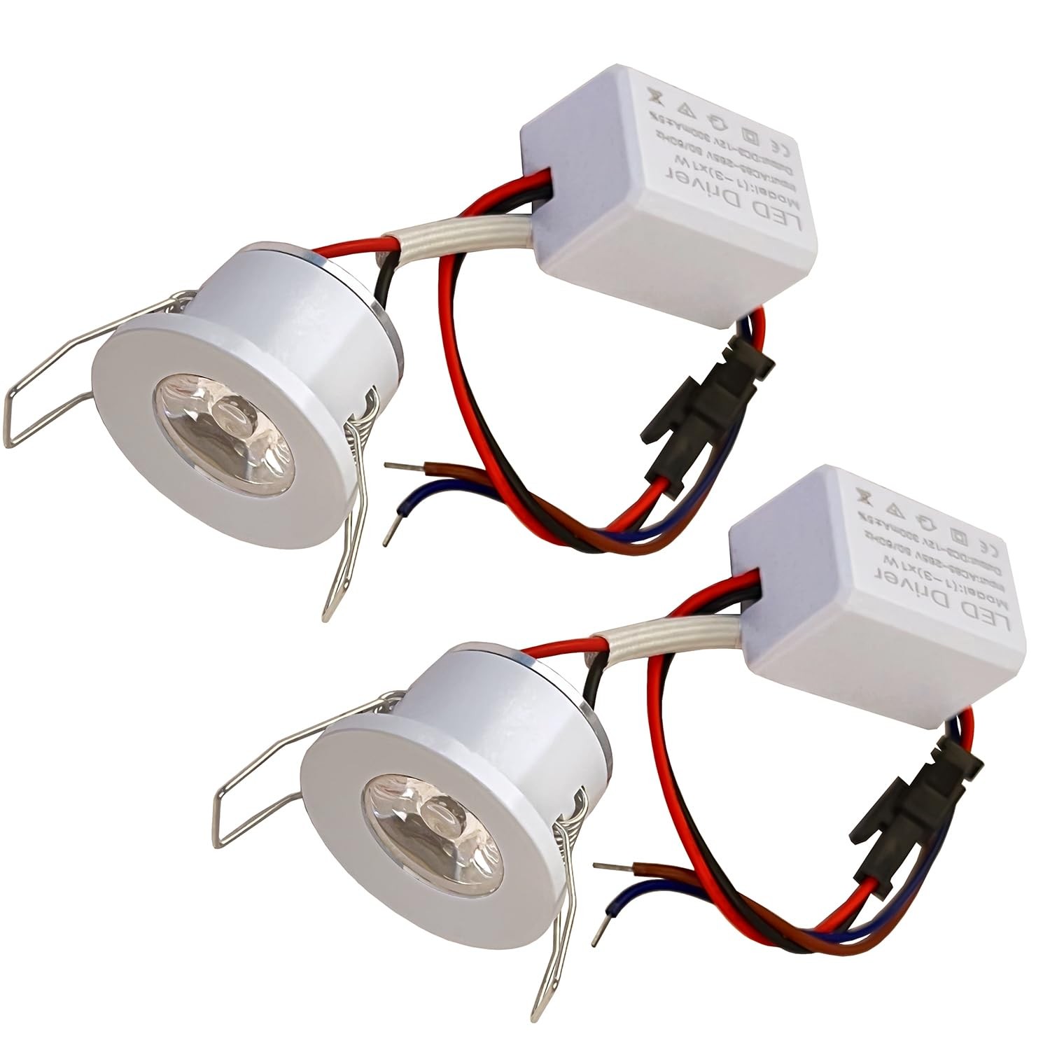 2Pack 1W Mini Spotlights Indoor Recessed Ceiling Showcase Display Under-Cabin...