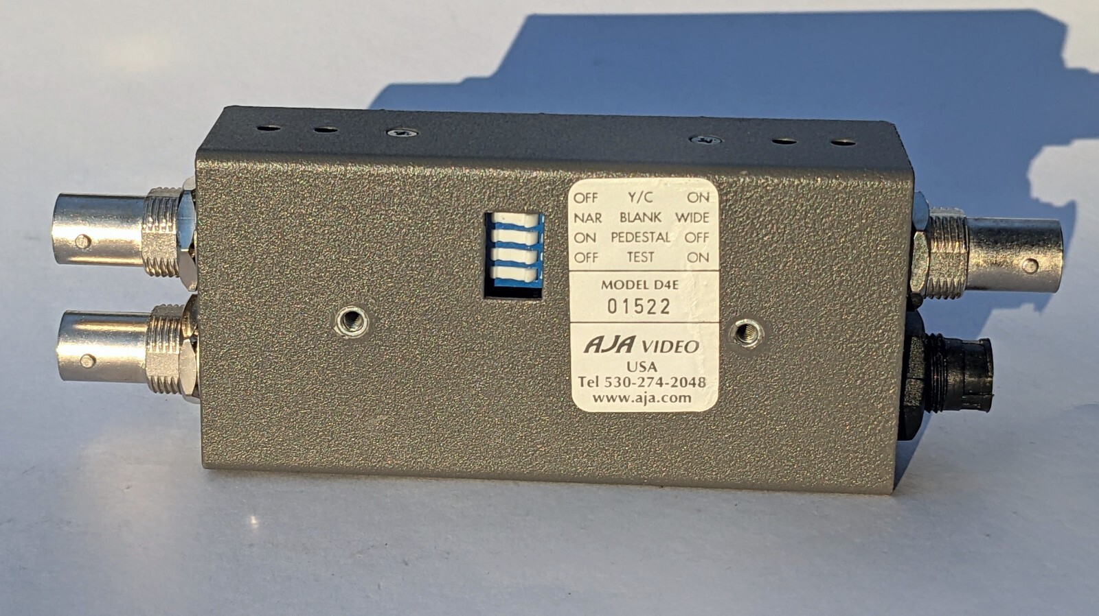 AJA D4E Serial Digital Video Encoder /Converter; SDI - 2 Composite Vid out NO PS
