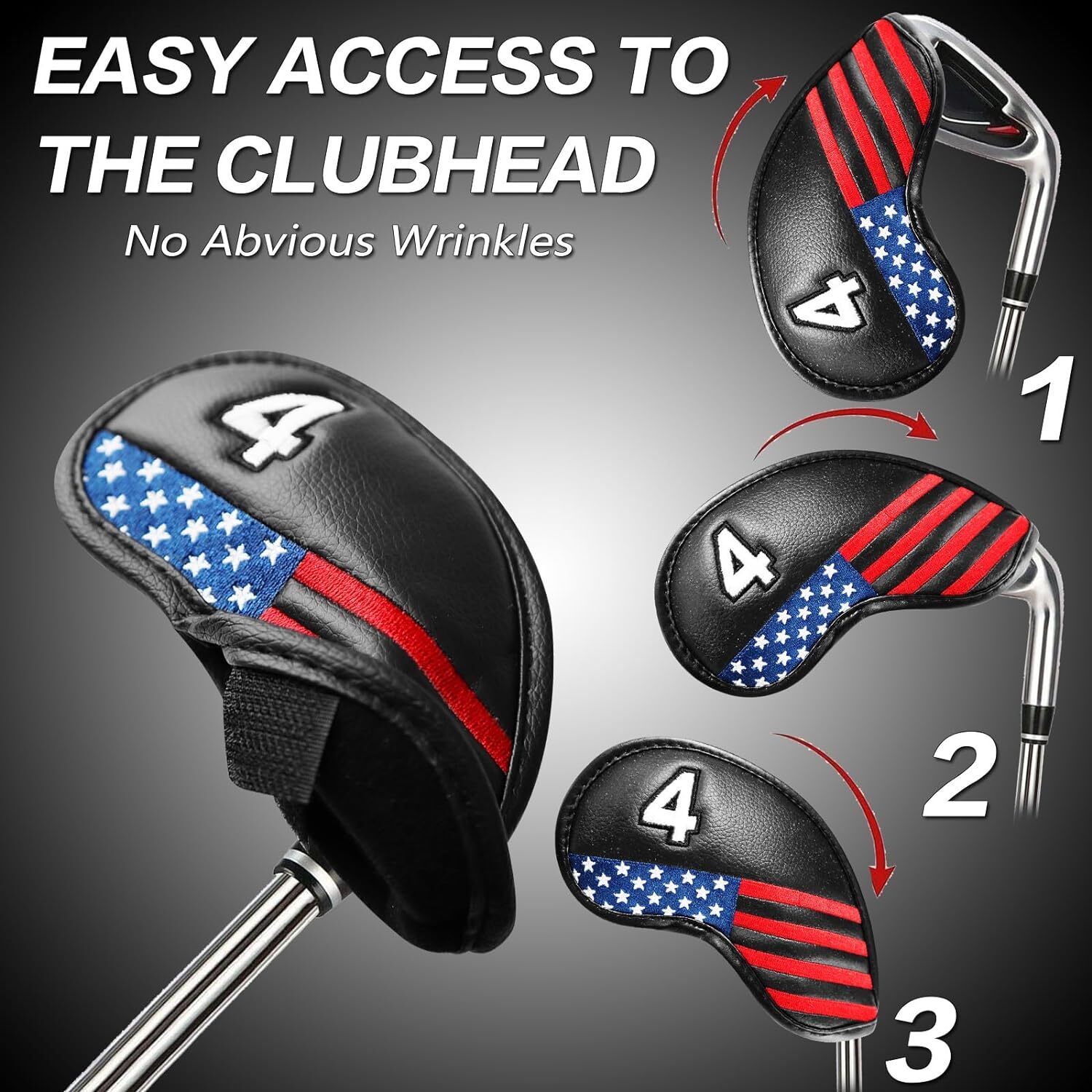 Golf Iron Covers Iron Head Covers Set 11pcs/Set Universal Fit Main Iron Clubs