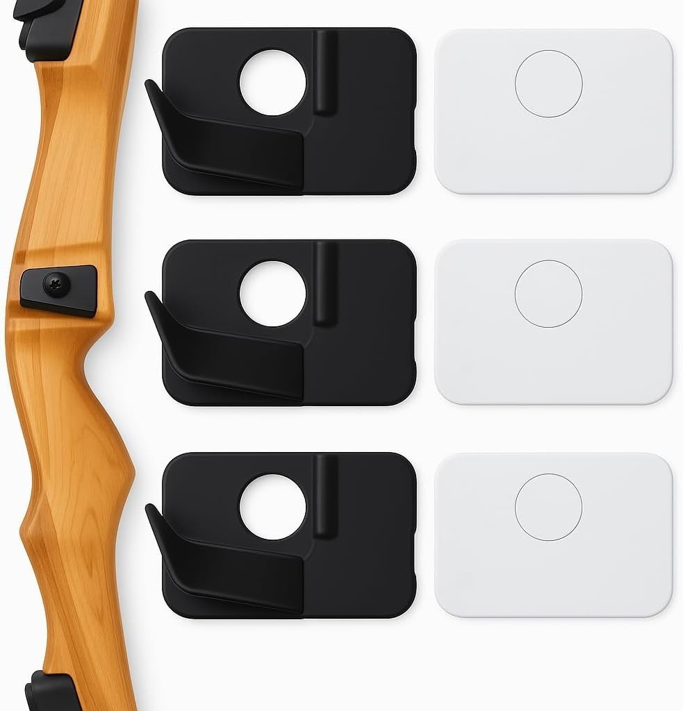 Long-Lasting Black Plastic Arrow Rest for Recurve & Compound Bows - 3 Pack