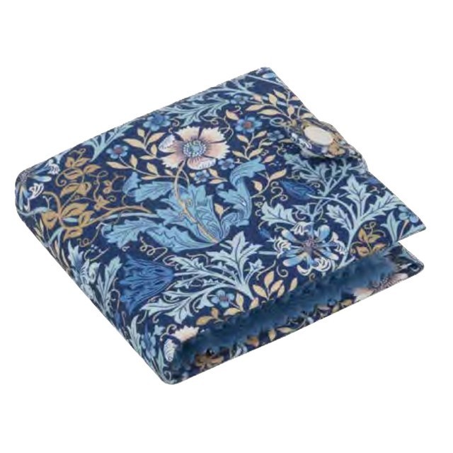 Needle & Scissor Case Blue Woodblock Floral by Hobby Gift Create