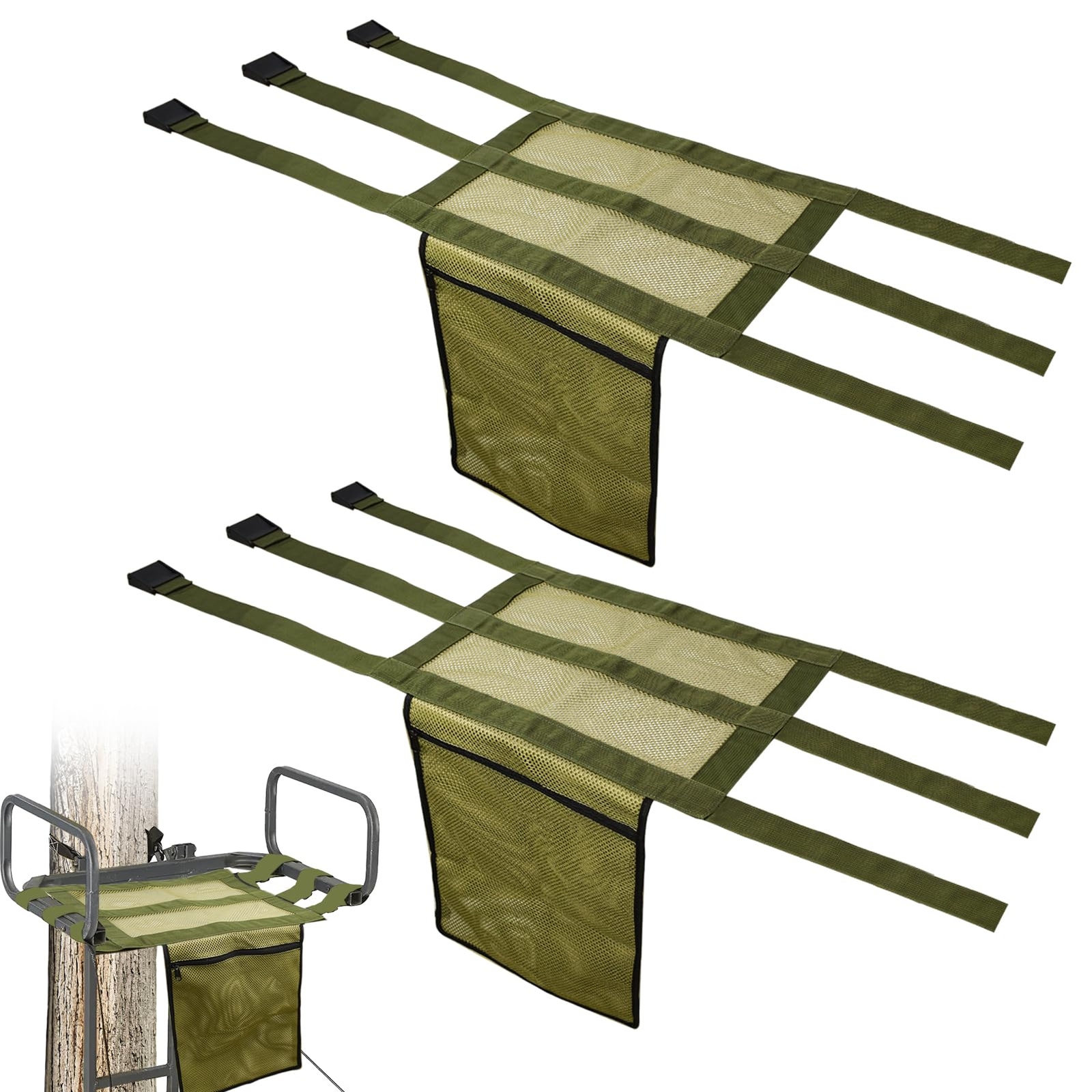 2 Pack Universal Tree Stand Seat with Pocket 16X12Inch Lightweight Treestand ...