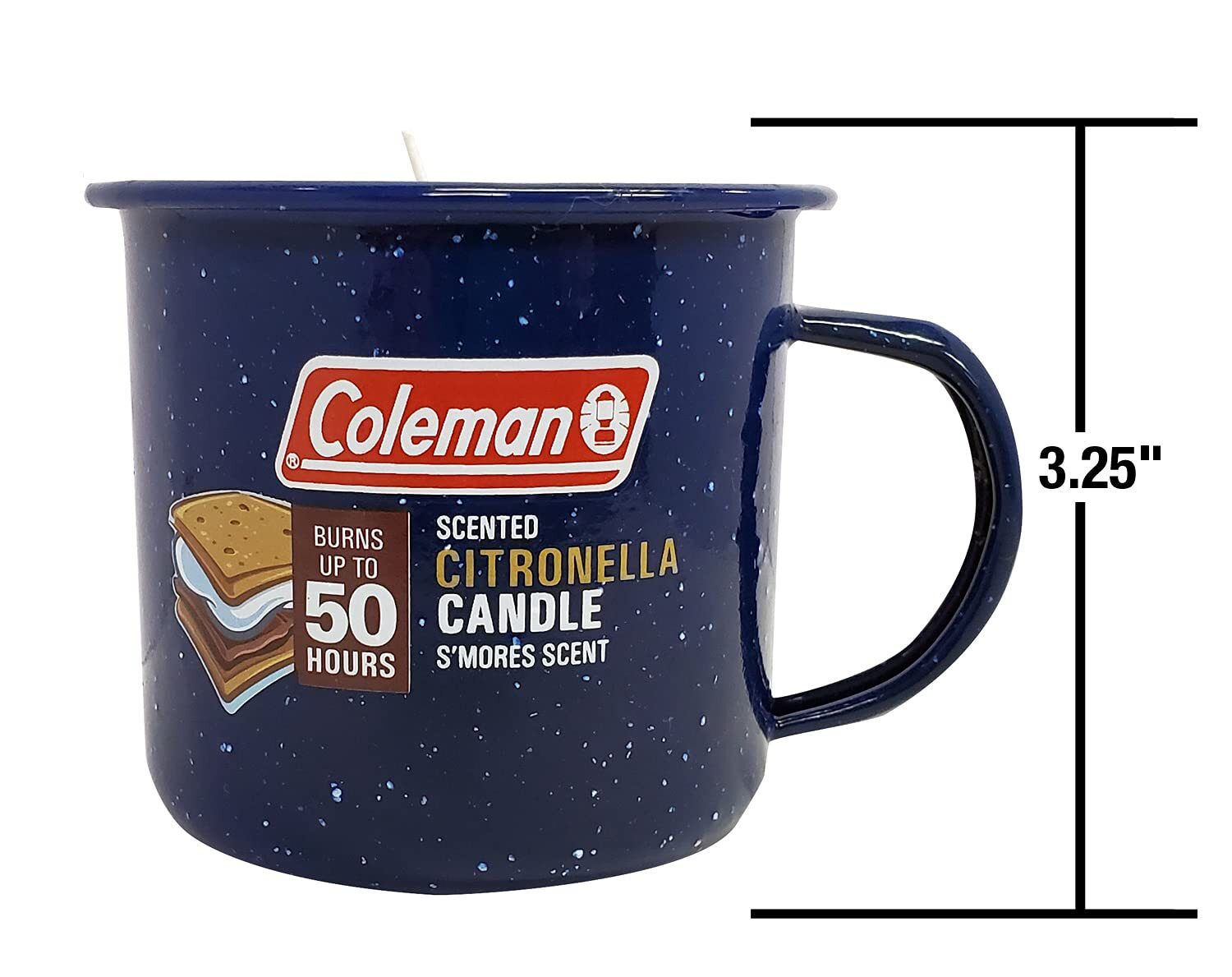 Coleman Repellents Tin Mug Outdoor Citronella Candle | Rustic Outdoor Camping