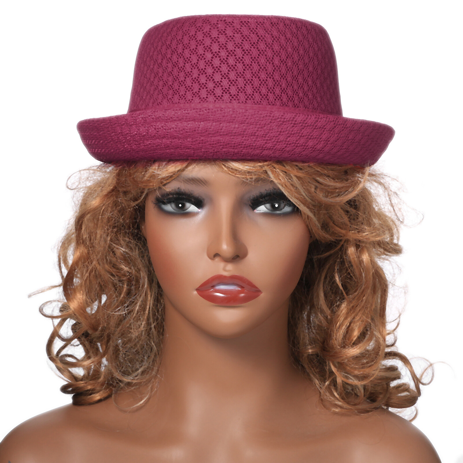 Men Women Soft Mesh Pork Pie Fedora Hat Trilby Flat Top Bowler Panama Jazz Cap