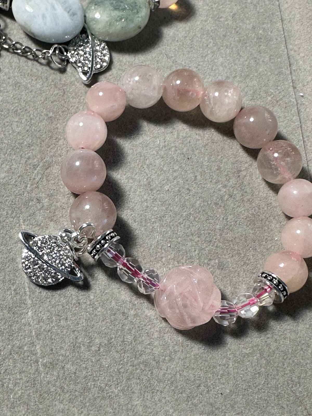Bracelets 8 Mm Mix Glass And Natural Stones  $10 Set Of 2    $15 Set Of 3