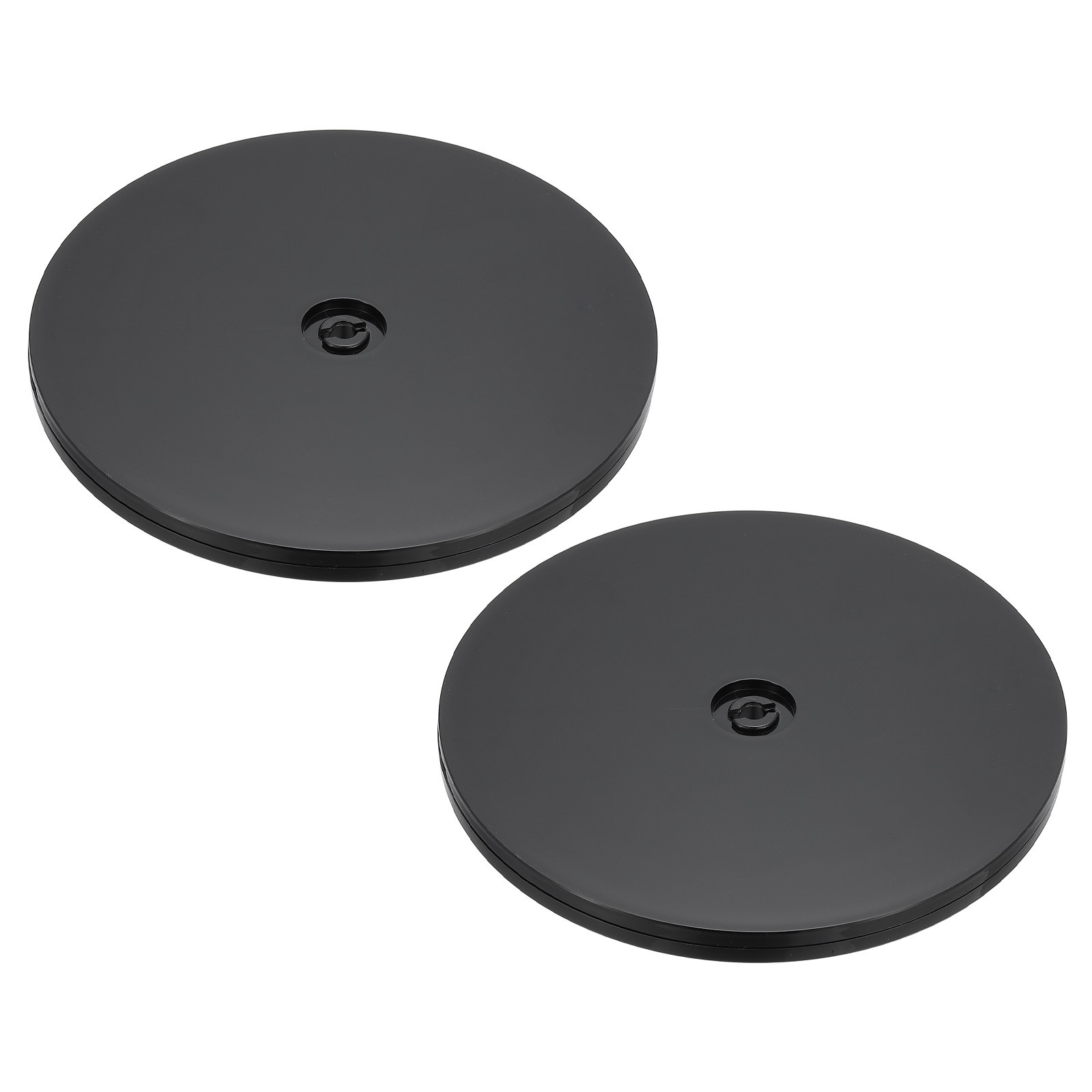 2Pcs 7" Rotating Swivel Stand Turntable with Steel Ball Bearings Black