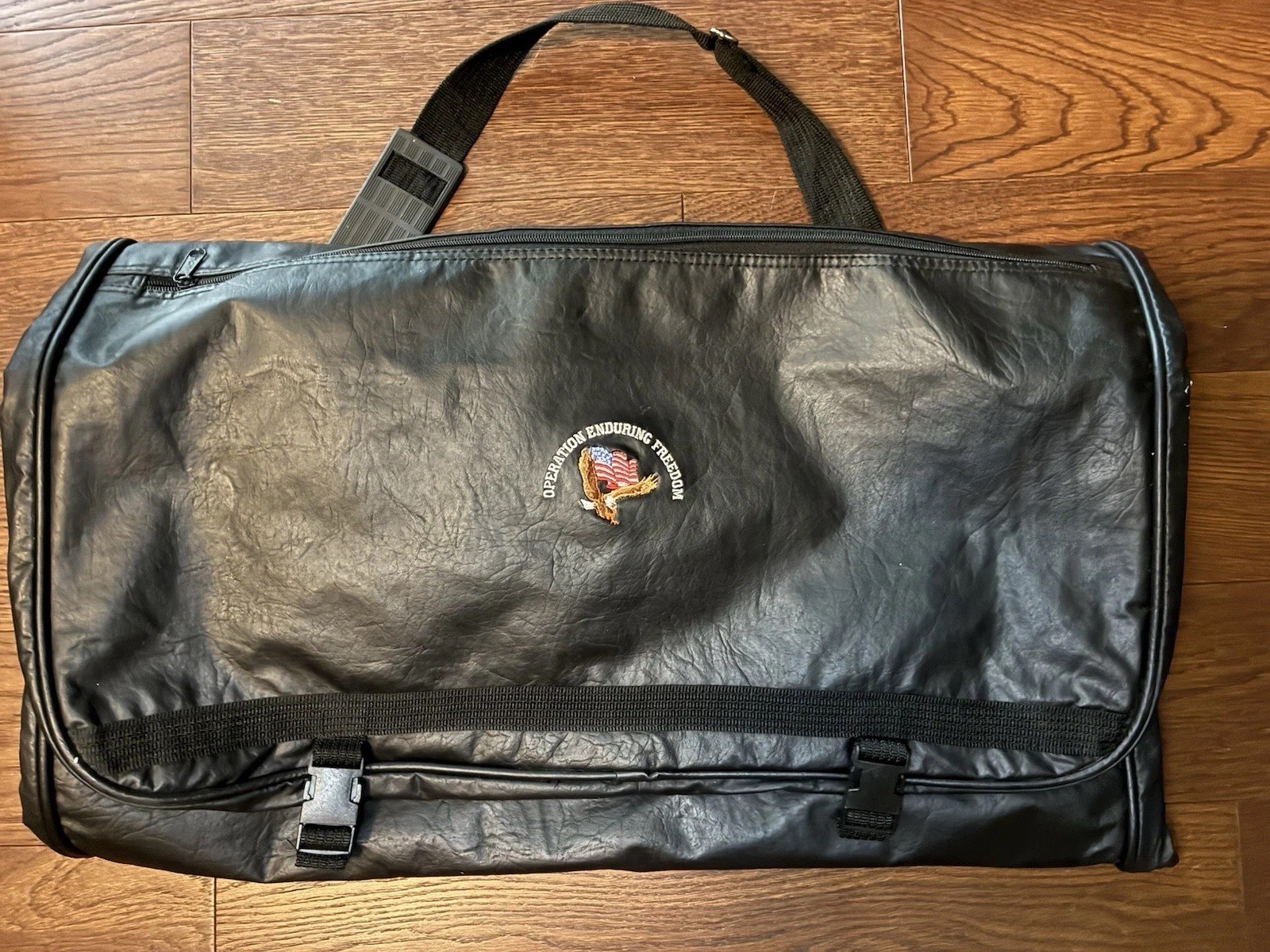 Operation Enduring Freedom - Black Military Dress Uniform Garment Bag Luggage
