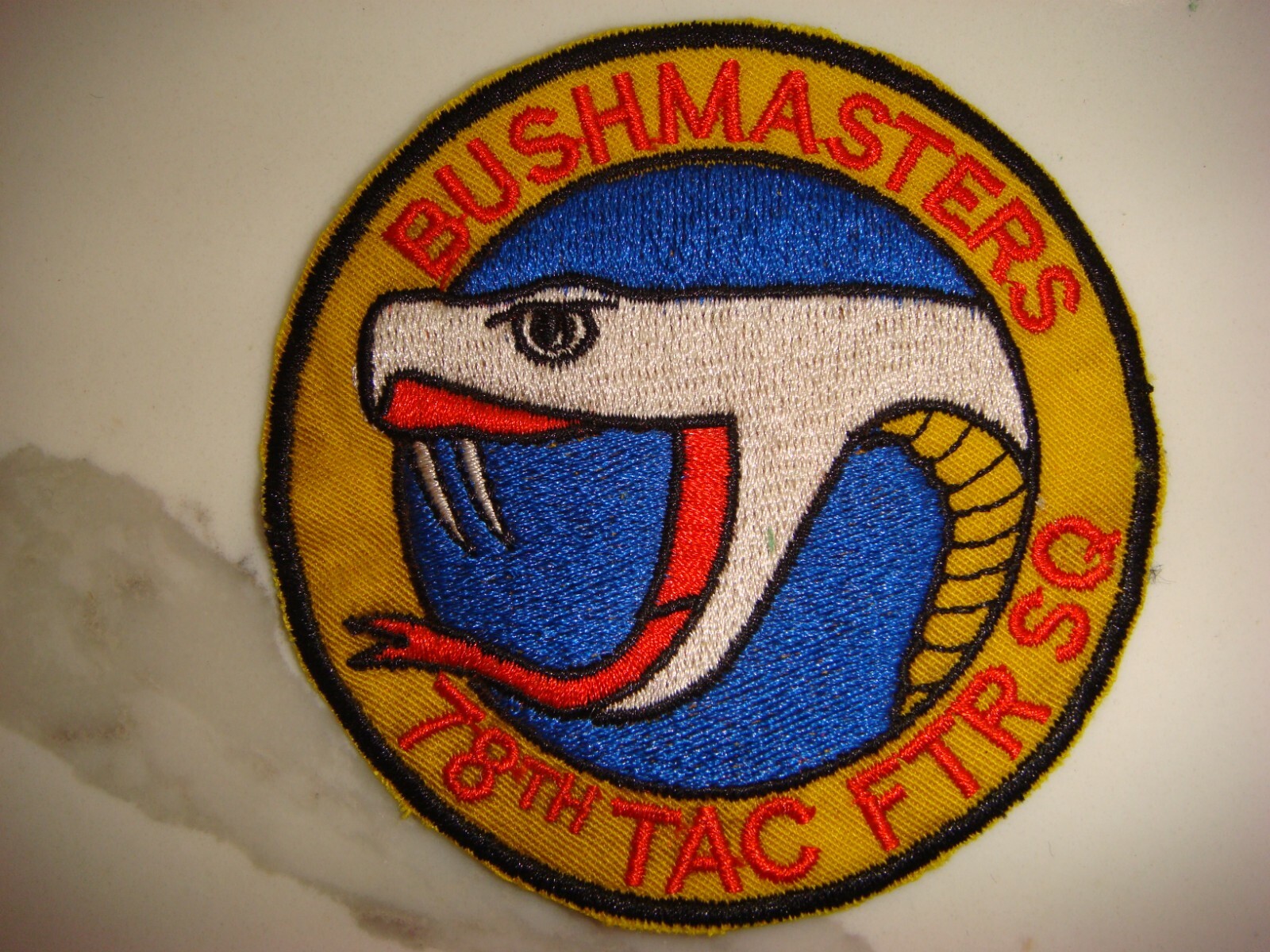 USAF 78th TACTICAL FIGHTER SQUADRON BUSHMASTERS, VIETNAM WAR PATCH