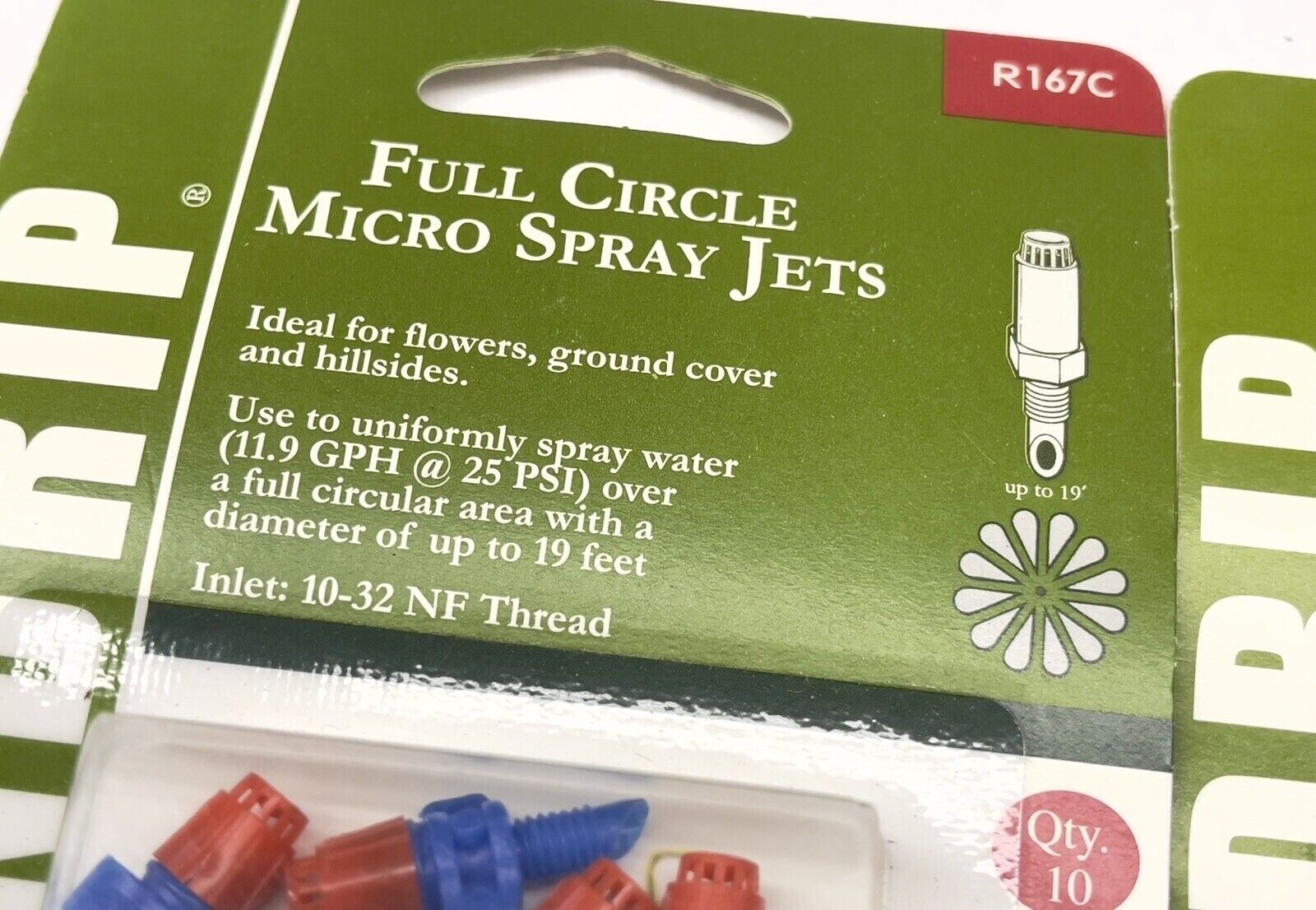 2 Raindrip Full Circle Micro Spray Jets R167C Total 20 Pieces