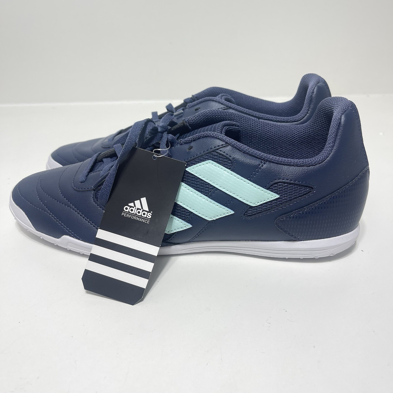 Adidas Shoes Super Sala 2 Mens 12 Blue Athletic Indoor Soccer Futsal Boots Gum