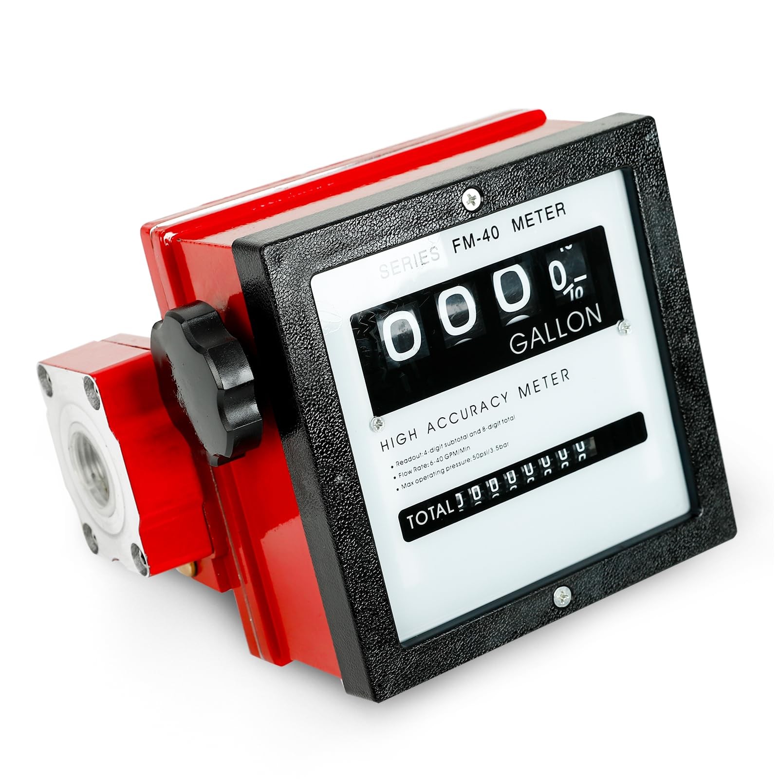 EASYBERG 1 1/2" (1.5 inch) Aluminum Mechanical Fuel Flow Meter, FM-40 Series...