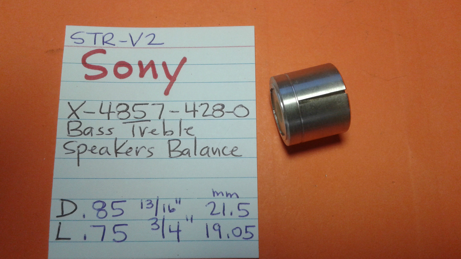 📈SONY X-4857-428-0 BASS TREBLE SPEAKERS BALANCE KNOB STR-V4 STR-V3 STR-V2