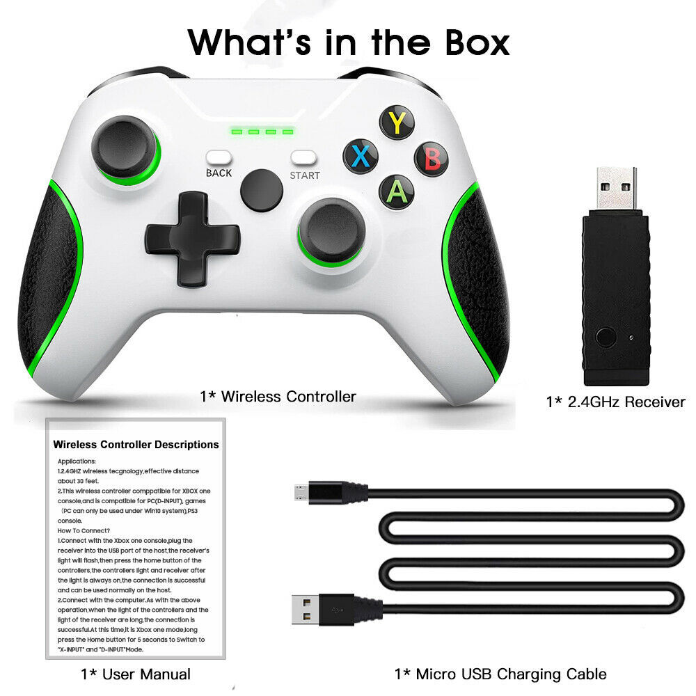 Wireless Controller For Microsoft Xbox One / S / X / E / Windows 7 8 10 PC 2.4G