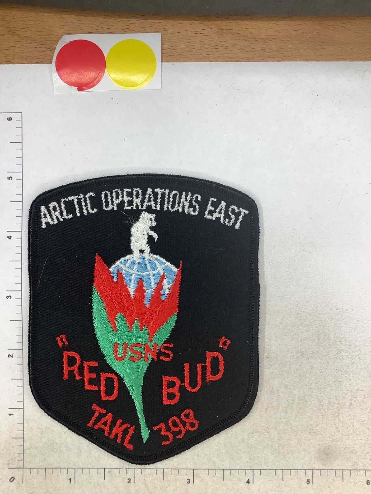 VINTAGE US NAVY USNS ARTIC OPERATIONS EAST “RED BUD” TAKL 398 PATCH