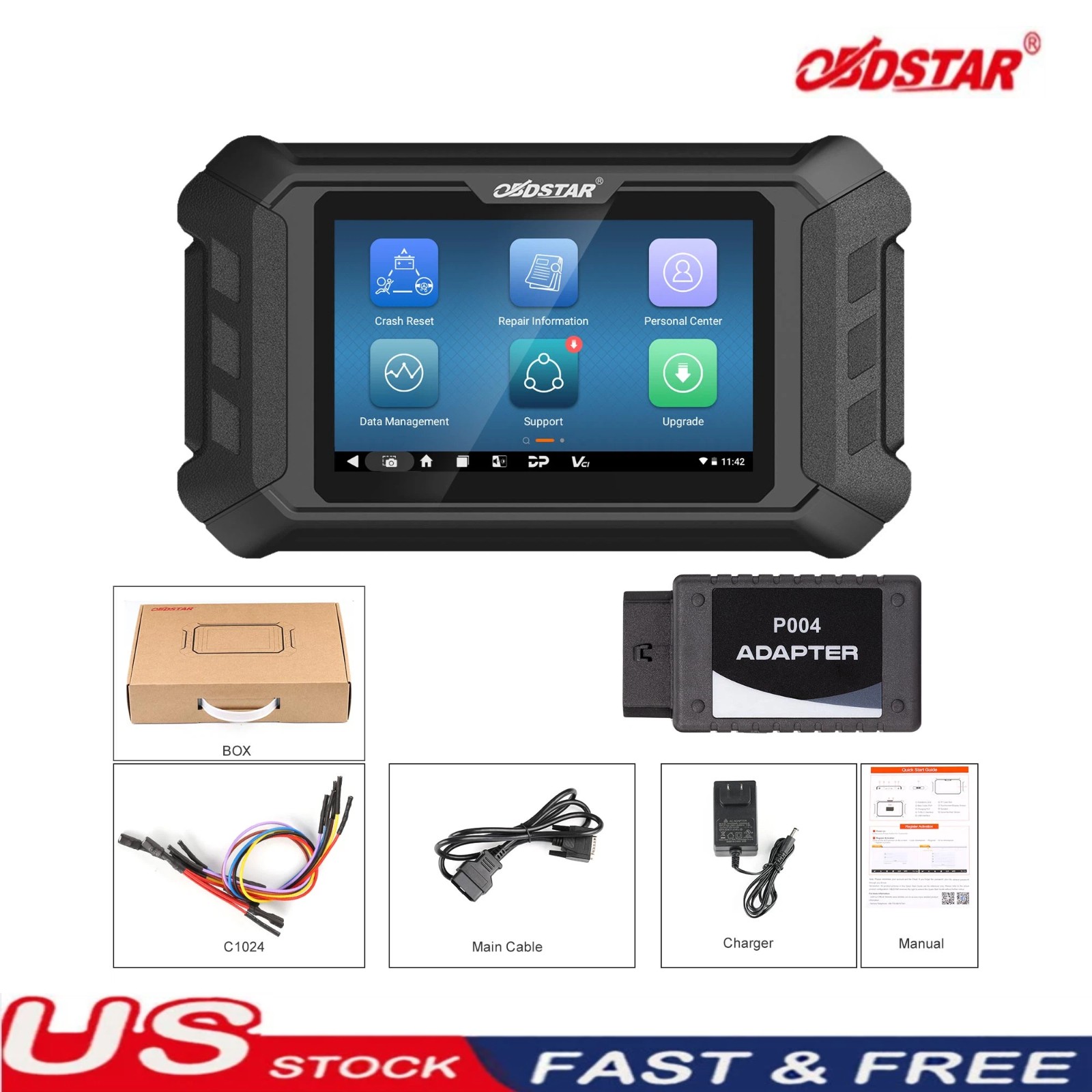 OBDSTAR P50 Reset Equipment Covers 102 Brands and 16000+ E-C-U Part No. US Stock