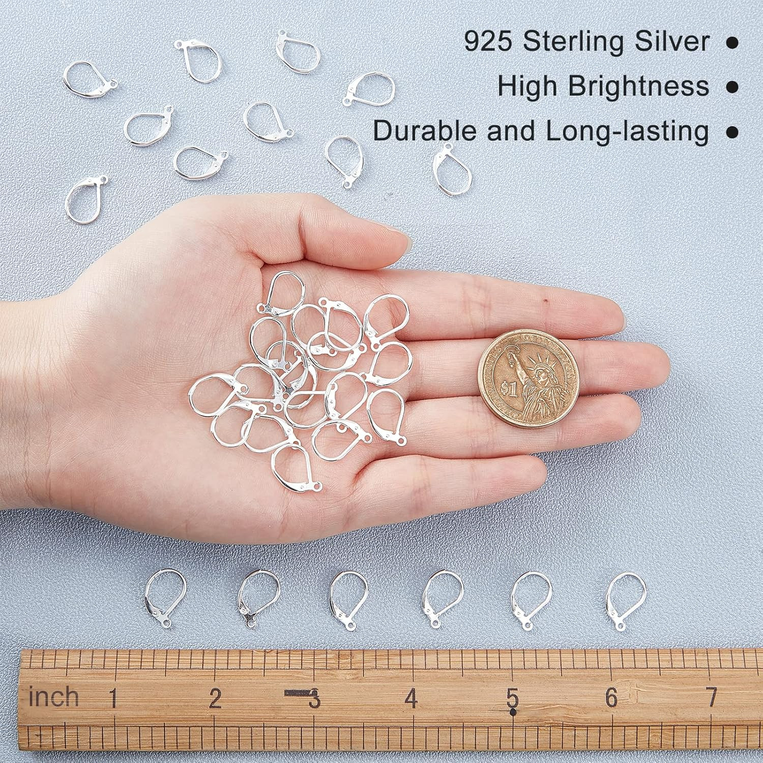 40Pcs Leverback Earrings Hooks Toggle Earring Clasps Lever Back Earring Hooks Ea