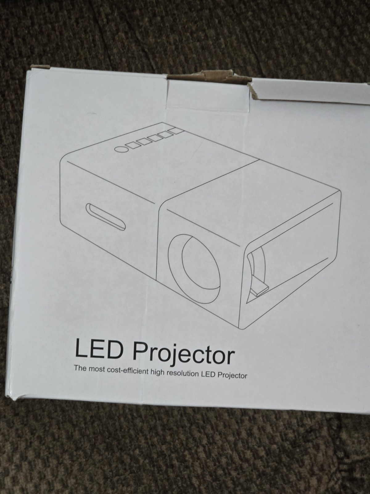 Mini LED Projector.  Open Box. Black
