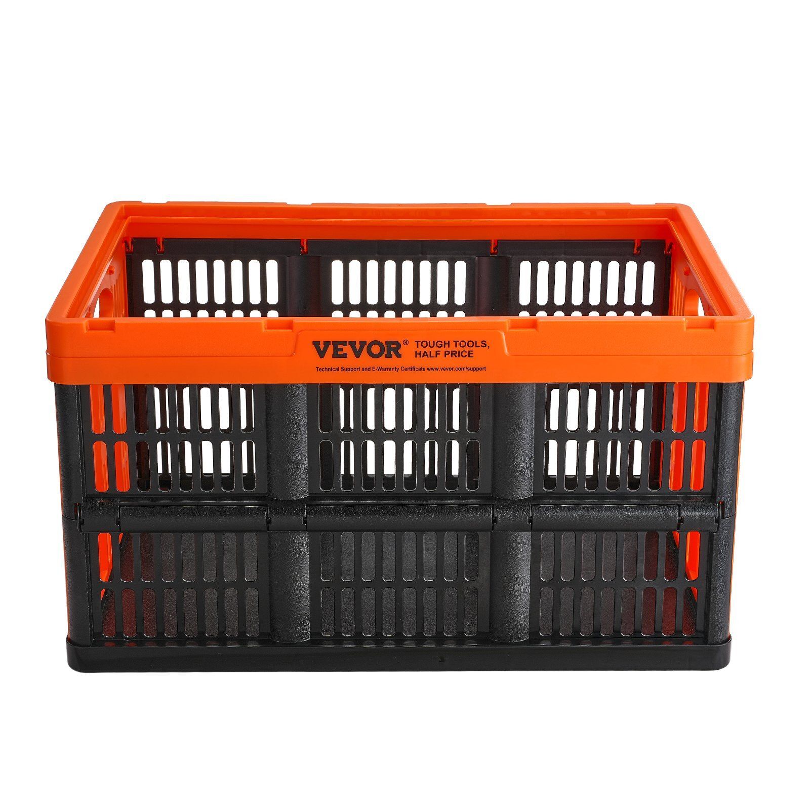 3 Packs Plastic Collapsible Storage Basket 45L Stackable Storage Containers