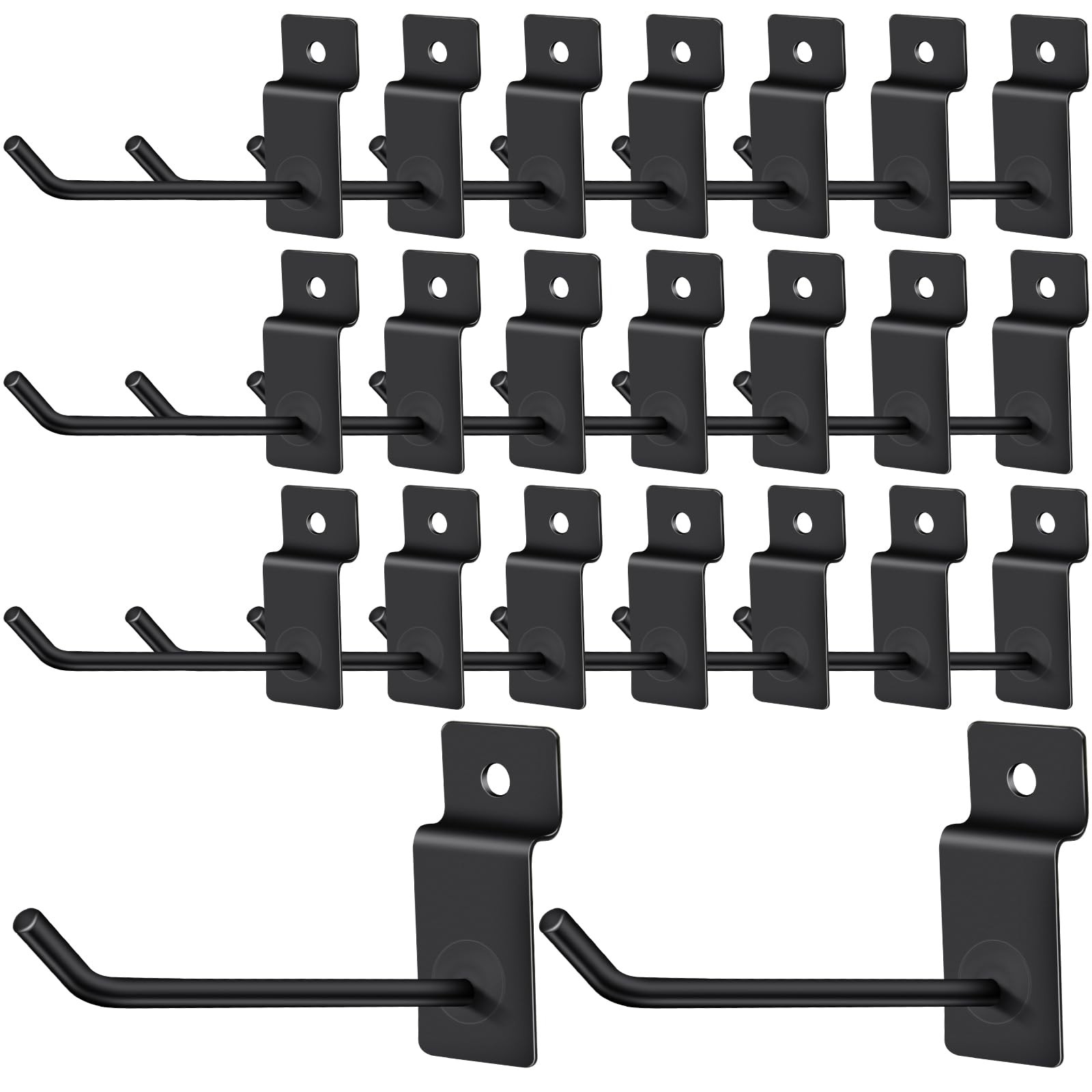 100 PCS 4 Inch Slatwall Hooks Heavy Duty Panel Hanger Display Accessories Black