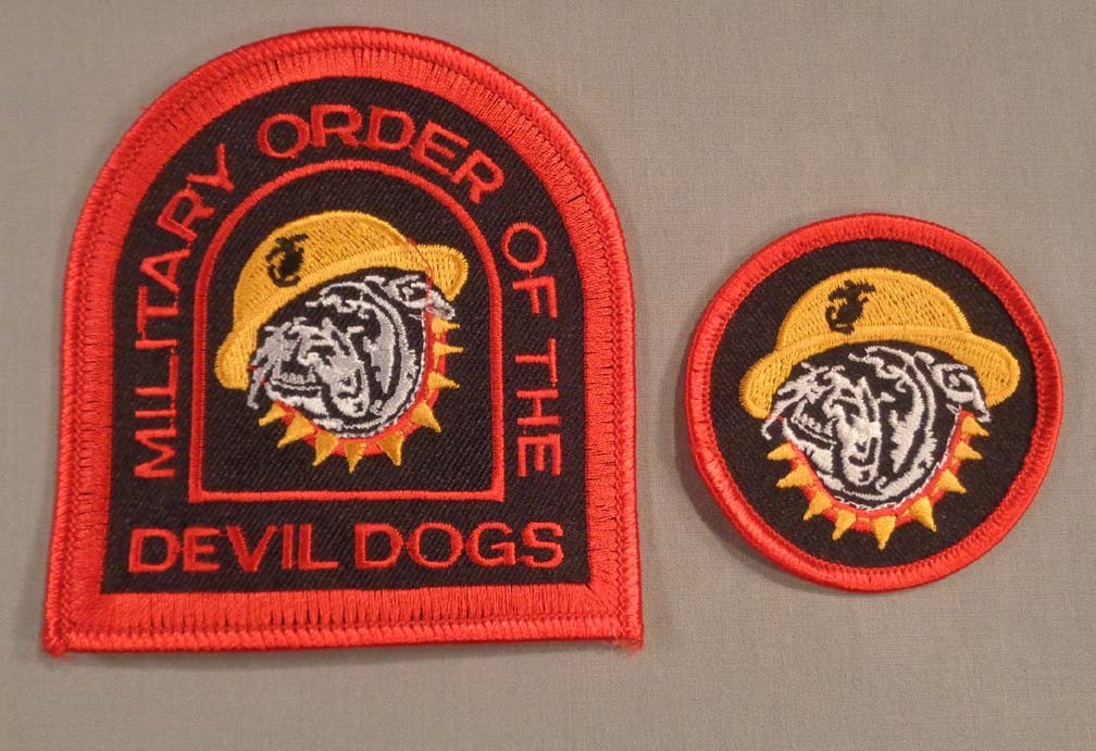 Vintage Lot of 2 Military Order of the Devil Dogs USMC Marine Corps Patches NEW