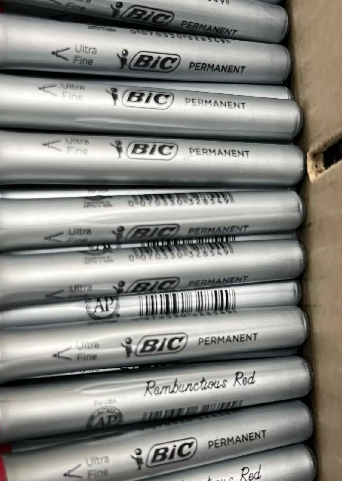 25 BIC Intensity Marker ULTRA FINE Tip RAMBUNCTIOUS RED Markers NEW
